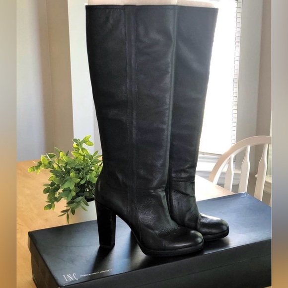 I.N.C. Black leather boots - Picture 3 of 4